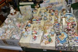 THREE BOXES OF CHERISHED TEDDIES AND OTHER RESIN FIGURES, to include approximately fifty Cherished
