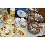A GROUP OF BOXED AYNSLEY 'ORCHARD GOLD' GIFTWARE, LANGLEY POTTERY AND COLLECTOR'S PLATES, comprising