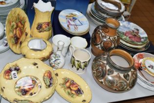 A GROUP OF BOXED AYNSLEY 'ORCHARD GOLD' GIFTWARE, LANGLEY POTTERY AND COLLECTOR'S PLATES, comprising