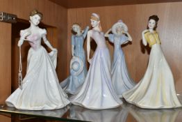 FIVE ROYAL DOULTON CLASSICS LADY FIGURES, comprising 'The Bride' HN4324 and four 'Chelsea'