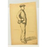 JOSEPH MILNER KITE (1862-1946) A SKETCH OF A MALE FIGURE. the full length study depicts a male