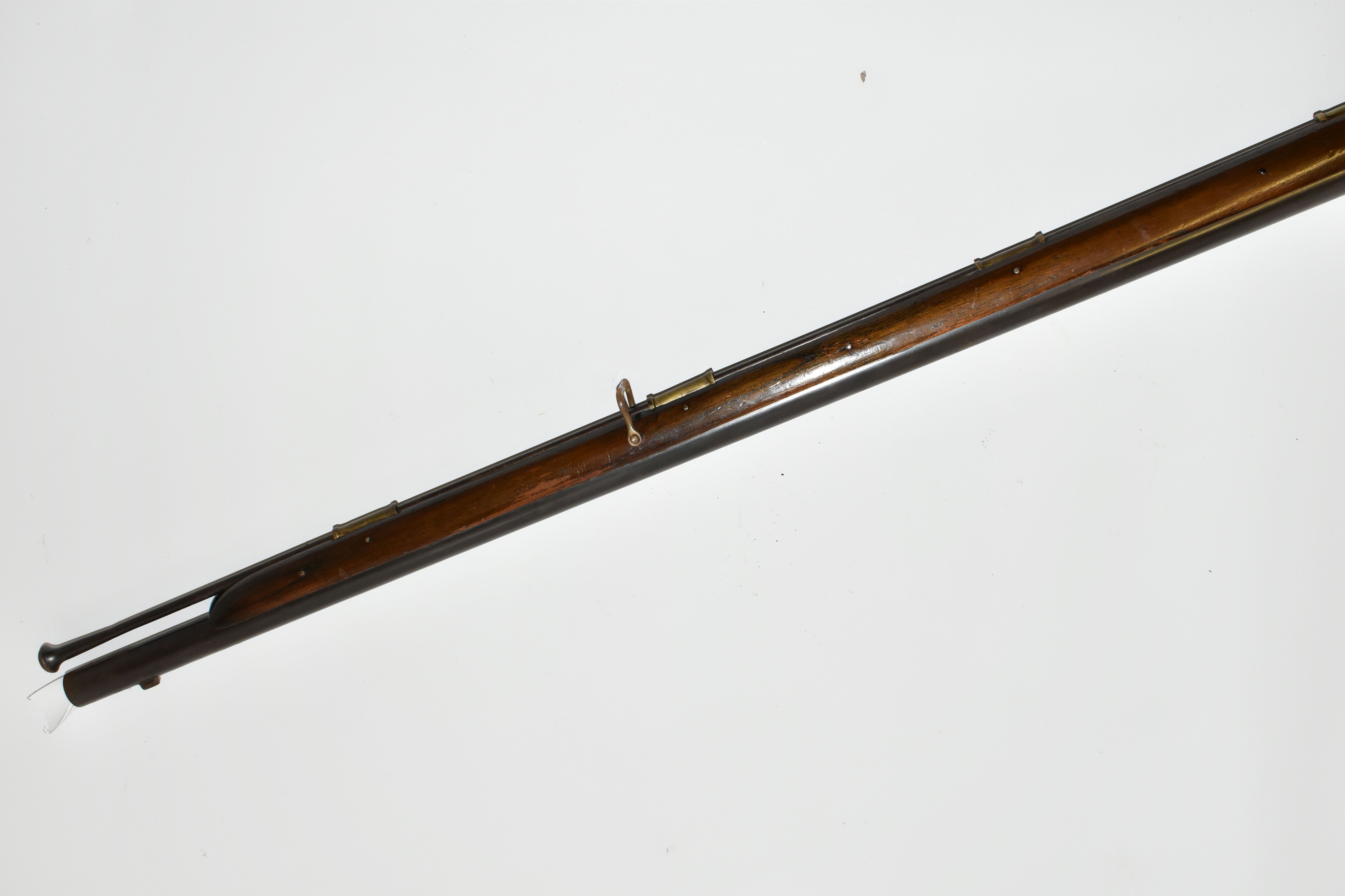 AN OLD REPLICA OLD REPLICA BROWN BESS STYLE MUSKET, only bored through for part of its barrel, the - Image 7 of 13