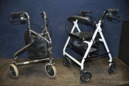 A CARE CO FOLDING DISABILITY WALKER/SEAT, and a Days folding disability walker (2)