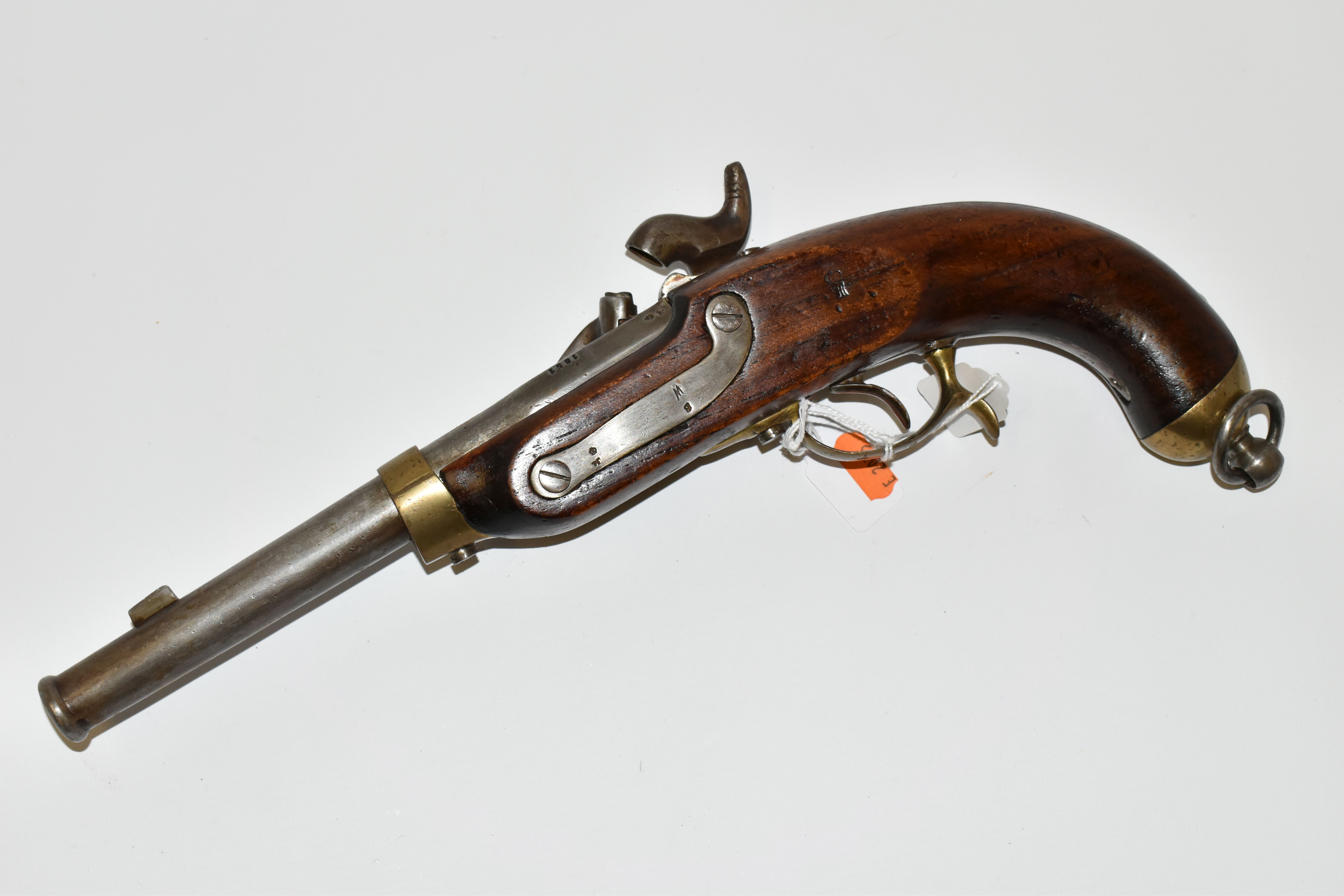 A REPLICA 20 BORE FLINTLOCK POTSDAM PRUSSIAN ARMY ISSUE MILITARY PISTOL FITTED WITH AN 8¾'' BARRE - Image 4 of 9