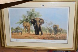 DAVID SHEPHERD (BRITISH 1931-2017) TWO SIGNED LIMITED EDITION PRINTS, comprising 'Evening in Africa'