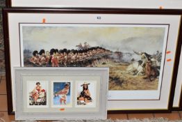 THREE PRINTS DEPICTING HISTORIC BRITISH BATTLE SCENES, comprising Caton Woodville 'The Charge of the