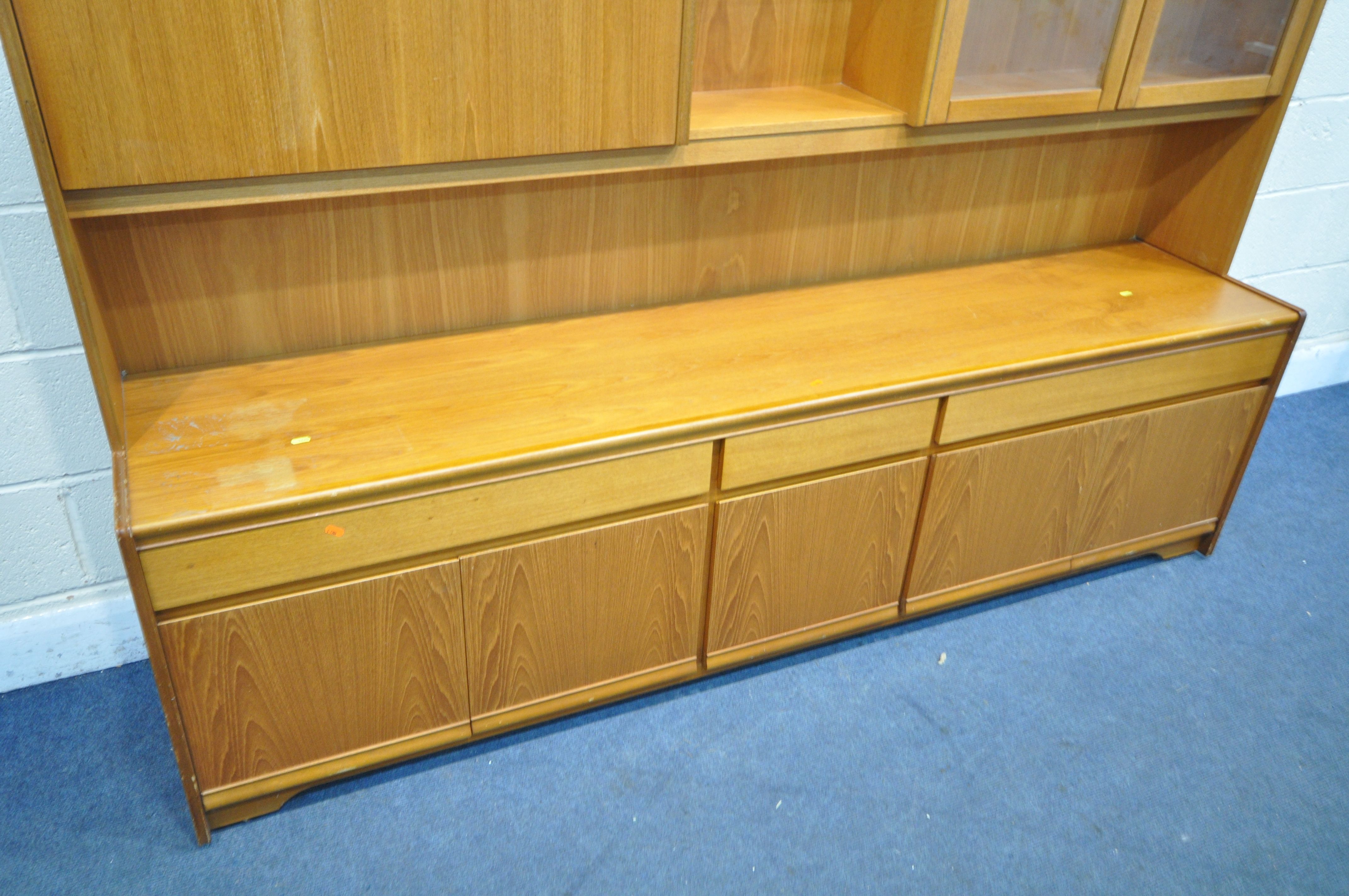 A NATHAN TEAK DINING SUITE, comprising an extending dining table, extended length 175cm x closed - Image 8 of 8