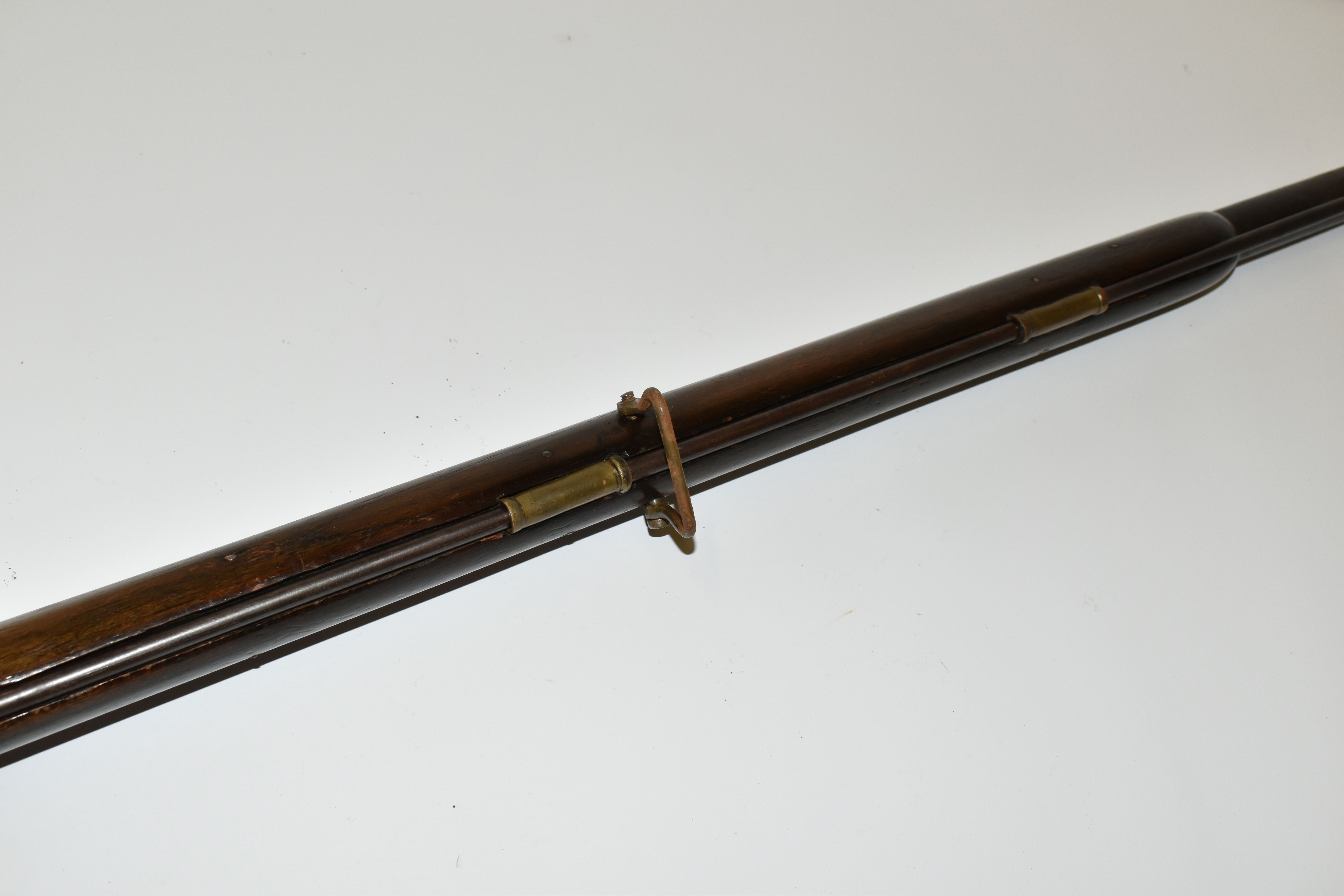 AN OLD REPLICA OLD REPLICA BROWN BESS STYLE MUSKET, only bored through for part of its barrel, the - Image 8 of 13