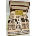 AN SBS 'SOLIGEN' BRIEFCASE CANTEEN, two tone pieces of cutlery, eight person table setting, with