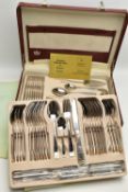 AN SBS 'SOLIGEN' BRIEFCASE CANTEEN, two tone pieces of cutlery, eight person table setting, with
