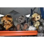 THREE CHARLIE BEARS TEDDY BEARS, comprising 'Lincoln' a jointed bear with five bells to his