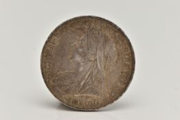 A QUEEN VICTORIA 5/- CROWN COIN LX111 1900, in around ex fine condition
