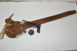 A .177'' GAT AIR PISTOL BY T.J. HARRINGTON & SON, fitted with cork adaptor complete with its loading