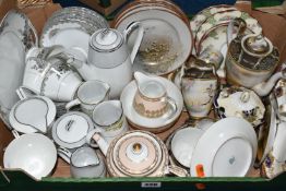 THREE BOXES OF NORITAKE AND OTHER ORIENTAL TEAWARE, to include tea and coffee sets, vases, serving