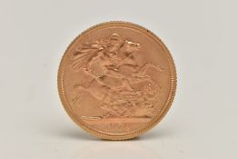 A MID 20TH CENTURY FULL GOLD SOVEREIGN COIN, depicting Queen Elizabeth II, dated 1974, approximate
