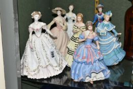 SEVEN FIGURINES, to include Royal Worcester Sweetest Valentine limited edition figurine, numbered