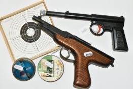 A .177'' GAT AIR PISTOL BY T.J. HARRINGTON & SON, WALTON, SURREY, fitted with a red trigger and cork