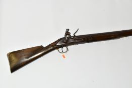 AN OLD REPLICA OLD REPLICA BROWN BESS STYLE MUSKET, only bored through for part of its barrel, the