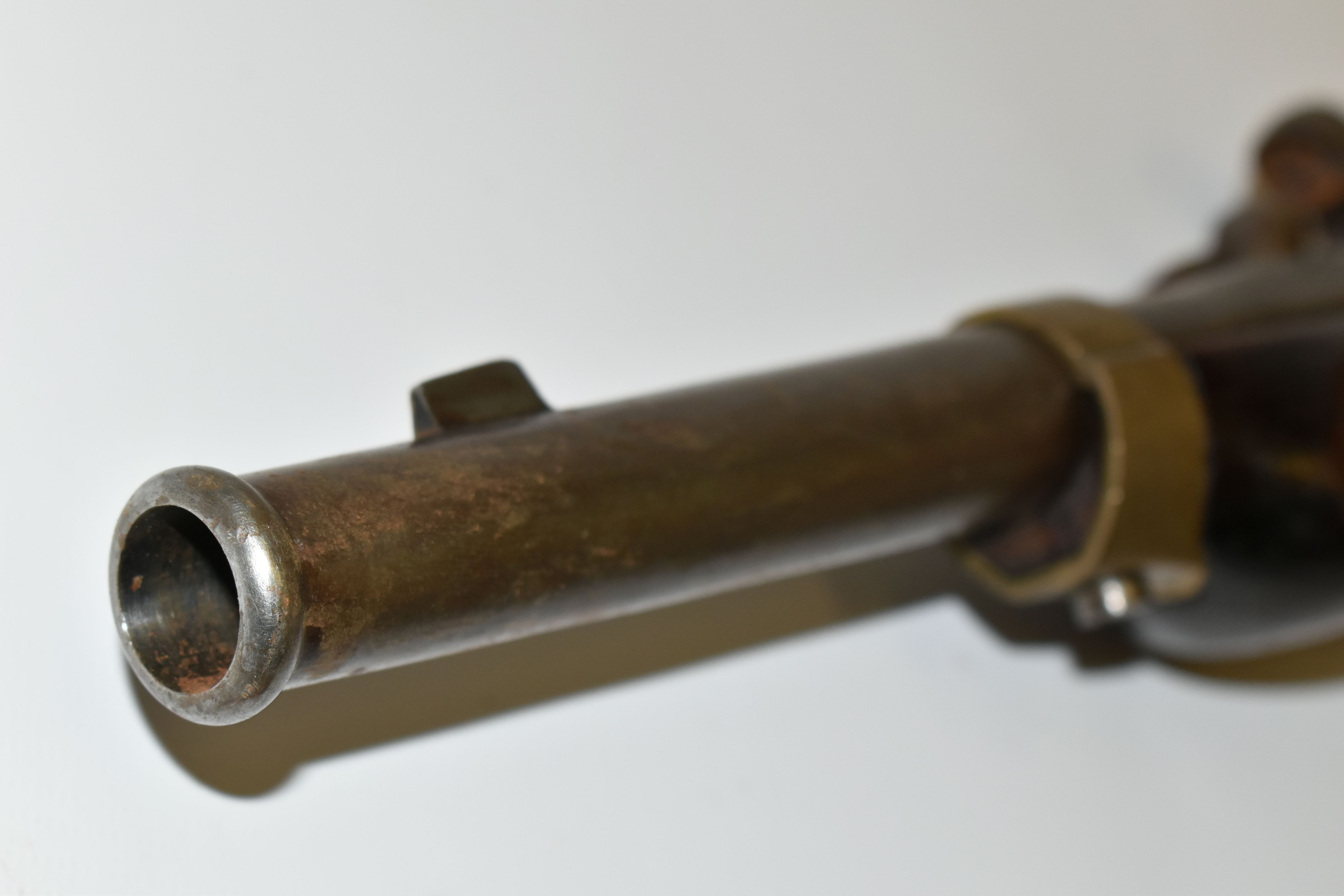 A REPLICA 20 BORE FLINTLOCK POTSDAM PRUSSIAN ARMY ISSUE MILITARY PISTOL FITTED WITH AN 8¾'' BARRE - Image 5 of 9