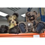 TWO CHARLIE BEARS TEDDY BEARS, comprising 'Gerry', a jointed bear, five bells to his collar,