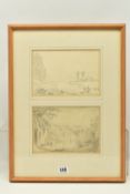 ANTHONY THOMAS DEVIS (1729-1816) TWO PREPARATORY SKETCHES, the first depicts a river landscape