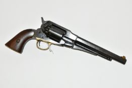 AN ANTIQUE .44'' REMINGTON NEW ARMY PERCUSSION REVOLVER, serial number 105252, fitted with an 8''