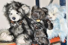 THREE CHARLIE BEARS, designed by Isabelle Lee, CB404830 Oakley, CB614892 Lorna, CB125000 celeste,