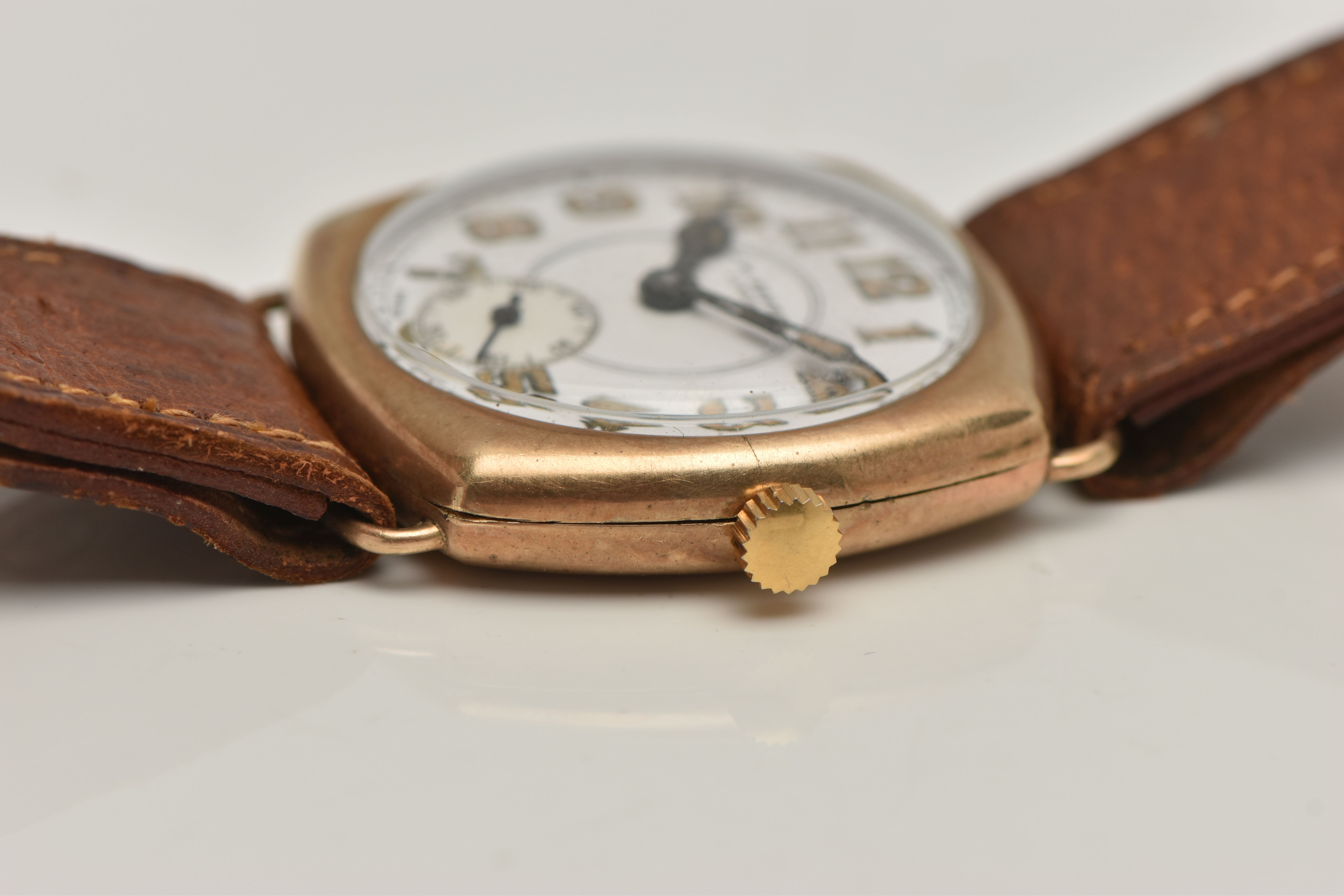 A 9CT GOLD 'J W BENSON' WRISTWATCH, hand wound movement, round dial signed 'J W Benson London', - Image 6 of 6