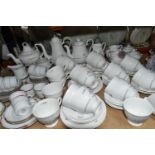 ROYAL GRAFTON 'PARADISE' PART TEA SET, comprising twelve small cups - three broken, fifteen saucers,