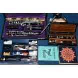 A CASED OBOE, A CASED PICCOLO AND ACCESSORIES, to include a Howarth & Co, London, oboe in hard