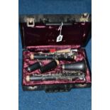 A CASED ARMSTRONG 4001 CLARINET, contained in a hard fitted case with reeds, serial number 713574 (