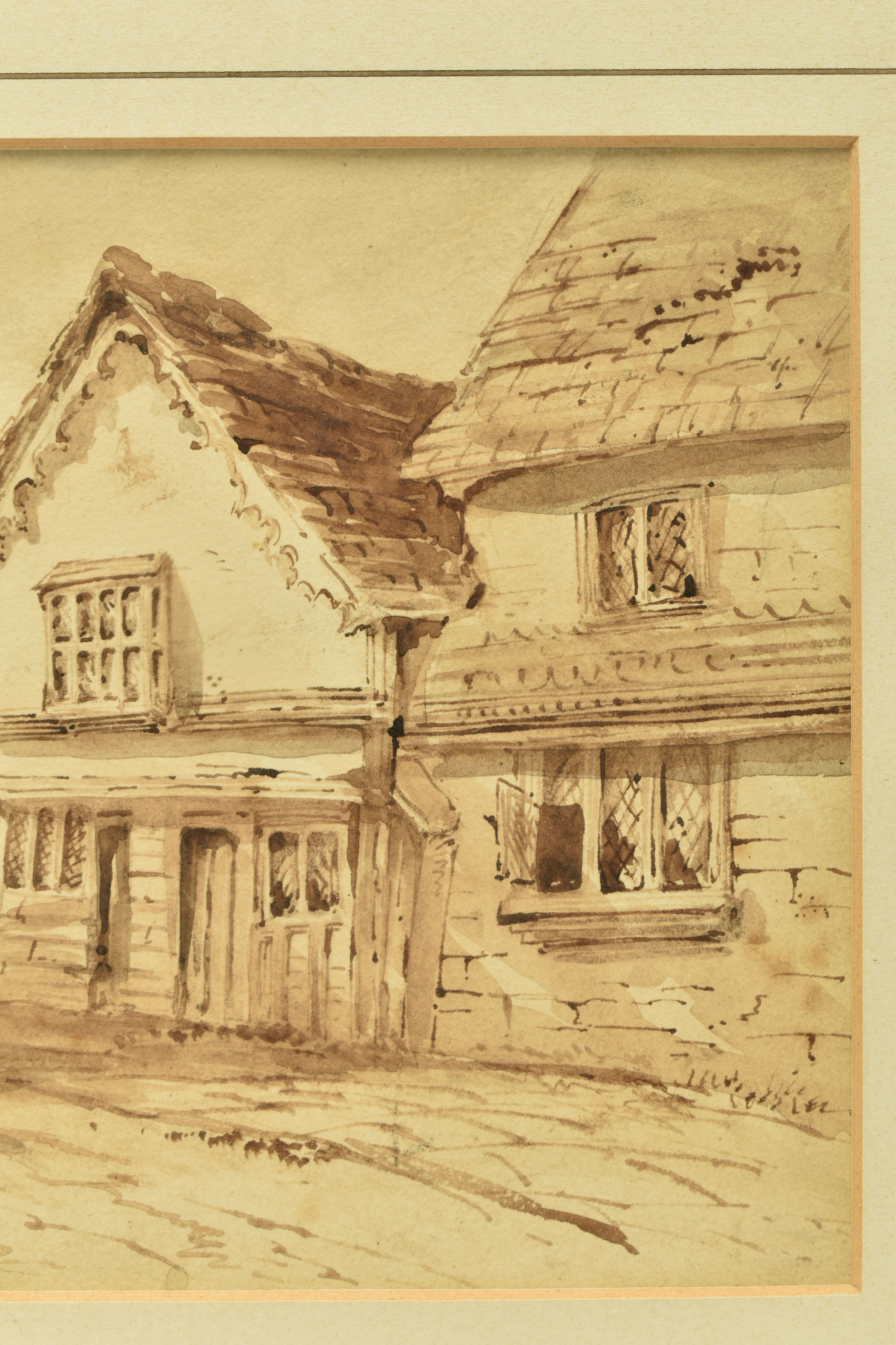 CIRCLE OF DAVID COX (1783-1859) WARWICK, a view of a street in Warwick, unsigned, attribution verso, - Image 3 of 5