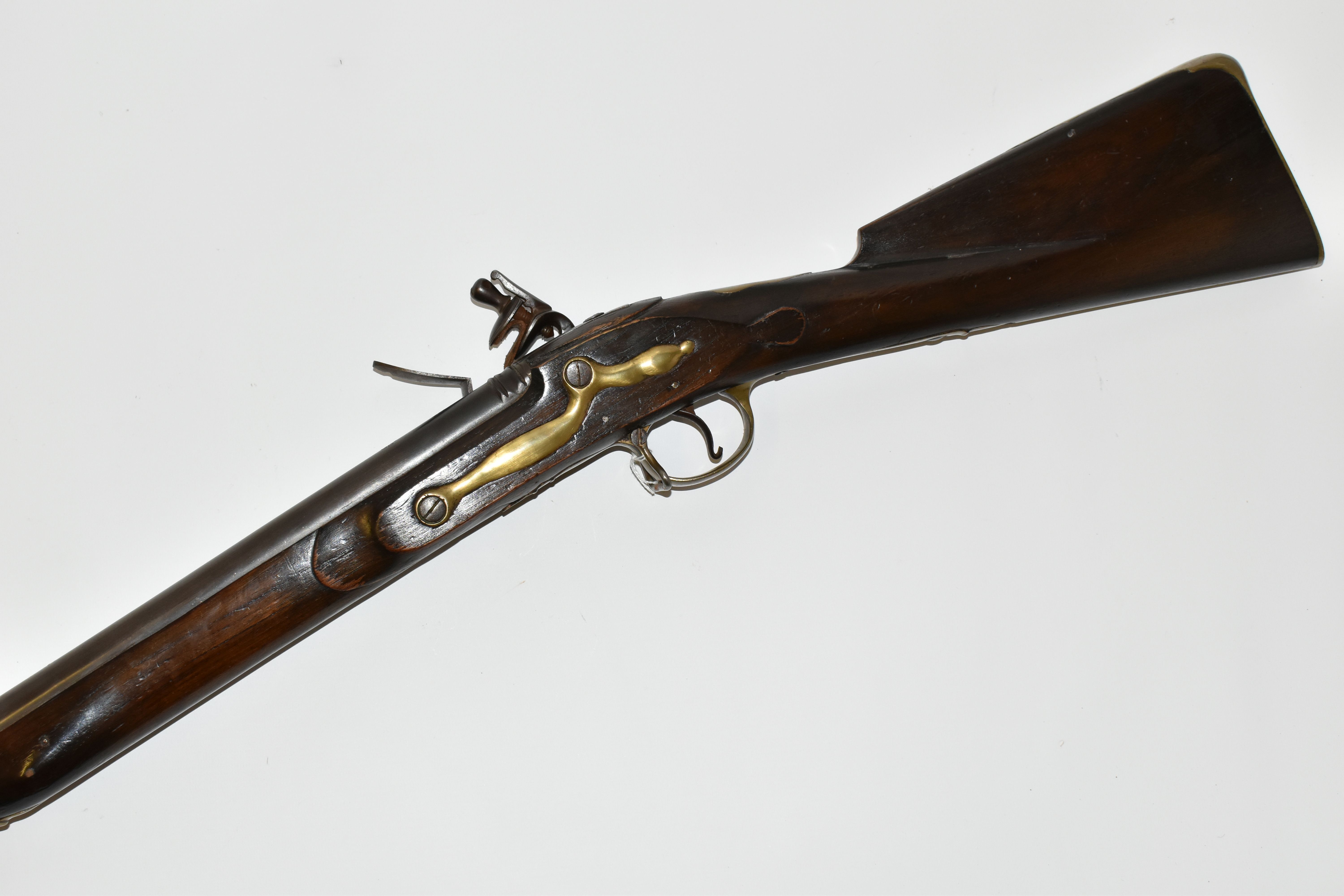 AN OLD REPLICA OLD REPLICA BROWN BESS STYLE MUSKET, only bored through for part of its barrel, the - Image 10 of 13