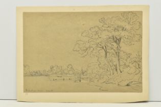 CIRCLE OF WILLIAM TURNER OF OXFORD (1789-1862) 'BEAULIEU RIVER, HANTS', an unsigned sketch depicting