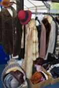 A GROUP OF LADIES CLOTHING AND ACCESSORIES, to include eight winter coats, including four faux