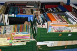 SEVEN BOXES OF BOOKS containing over 260 miscellaneous titles in hardback and paperback formats,