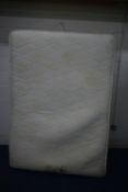 A MYERS 4FT6 DIVAN BED AND MATTRESS (condition report: urine stained mattress)