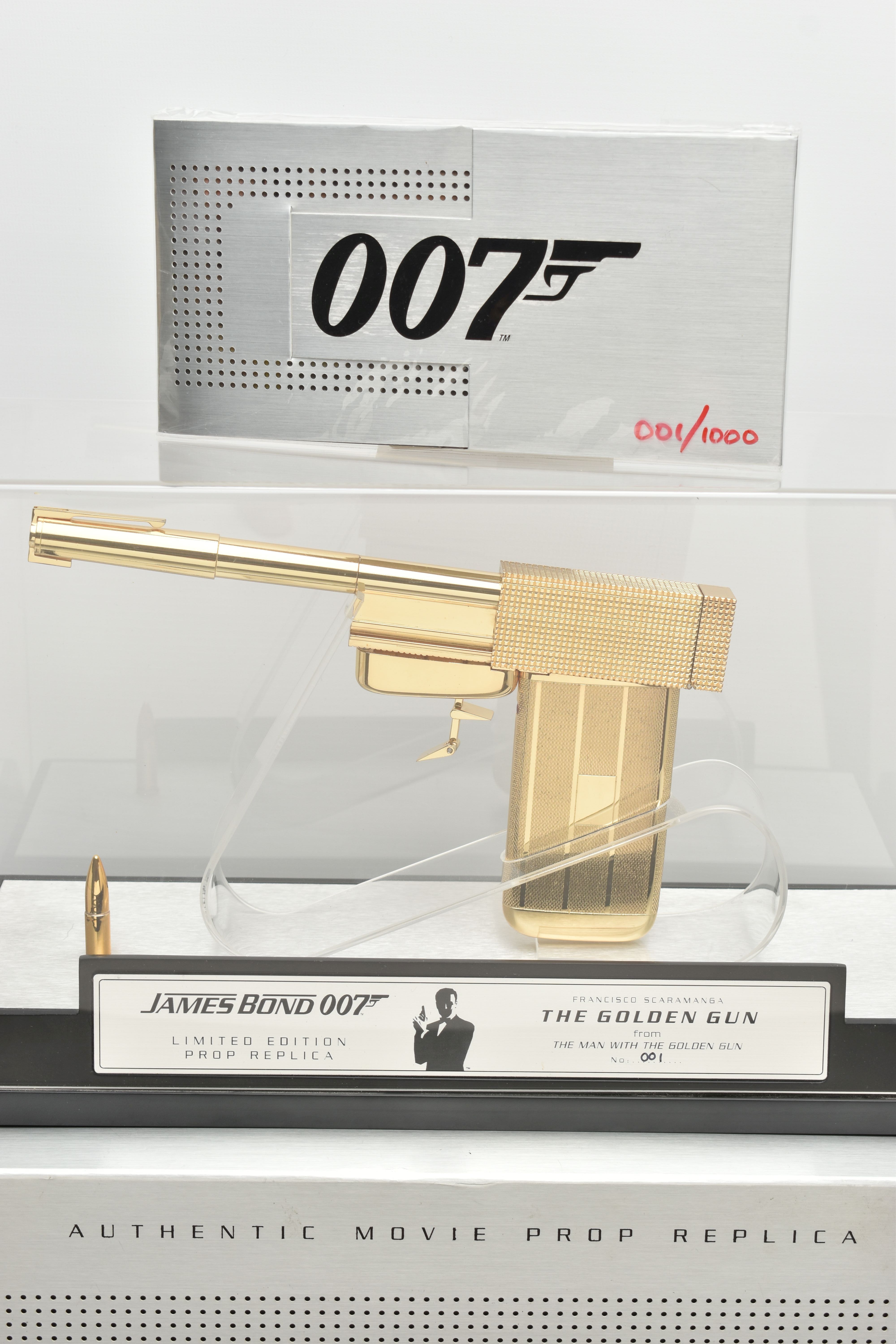 007 / JAMES BOND INTEREST: A BOXED AND CASED LIMITED EDITION 18CT GOLD PLATED 1:1 SCALE AUTHENTIC - Image 10 of 22