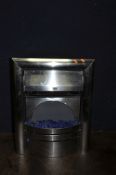 A GLENLOMOND ELECTRIC FIRE with blue glass beads width 48cm depth 14cm height 61cm