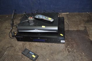 A CAMBRIDGE AUDIO TOPAZ CD10 CD PLAYER, with remote and a Sky+ box with remote (both PAT pass and