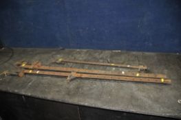 THREE SASH CRAMPS, to include a Woden 103 at 122cm long, an unbranded at 124cm long and a smaller