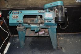 A CLARKE METALWORKER CBS45MD BANDSAW, with 4 1/2in jaw vice total length 92cm (PAT pass and