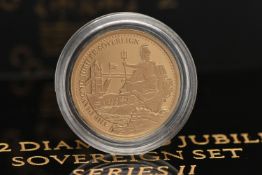 ELIZABETH II TRISTAN da CUNHA 2012 DIAMOND JUBIILEE GOLD SOVEREIGN, with box and certificate