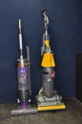 A DYSON DC07 UPRIGHT VACUUM CLEANER, and a Vax Air reach vacuum cleaner (both PAT pass and