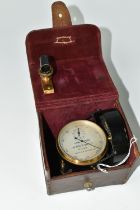 A GRIFFIN & GEORGE LTD AIR METER TO 1000 FEET, no. L824, in brass and black lacquered housing, comes
