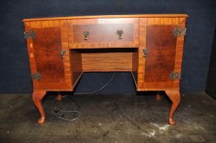 A DYNATRON GC1410PW RADIO GRAM with a walnut veneered knee hole desk cabinet, a Garrard SP25 Mk5