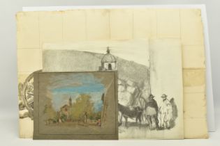CIRCLE OF JAMES KERR LAWSON (1864-1939) THREE UNSIGNED PREPARATORY SKETCHES, comprising a study of a
