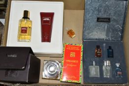 A BOX OF PERFUMES, comprising a boxed 50ml Gucci Eau de Parfum, a boxed Givenchy Amaridge 60ml Eau