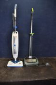A G TECH AIR RAM CORDLESS VACUUM CLEANER with power supply, a Hoover Steam jet floor cleaner and a