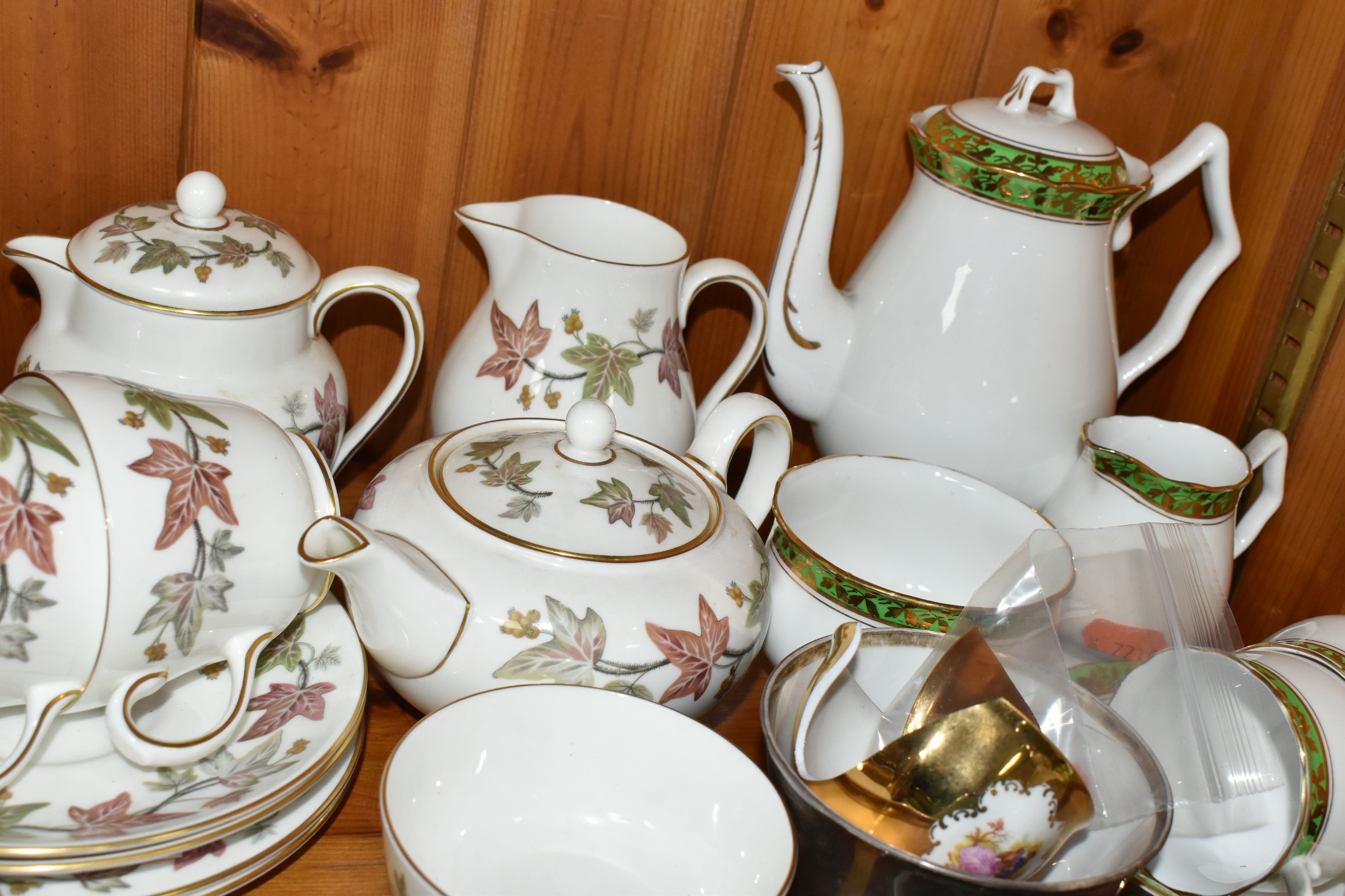 A GROUP OF COFFEE WARE, comprising a Royal Stafford coffee set of coffee pot, cream jug, sugar bowl, - Image 2 of 7